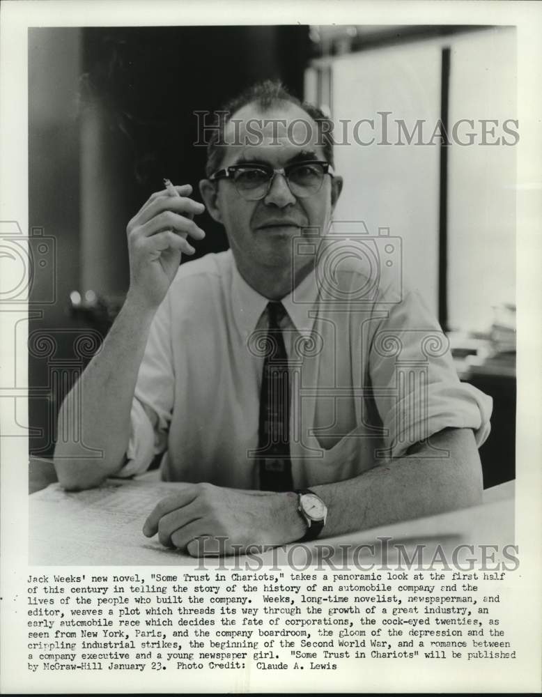 1964 Jack Weeks, Author of "Some Trust in Chariots" - Historic Images