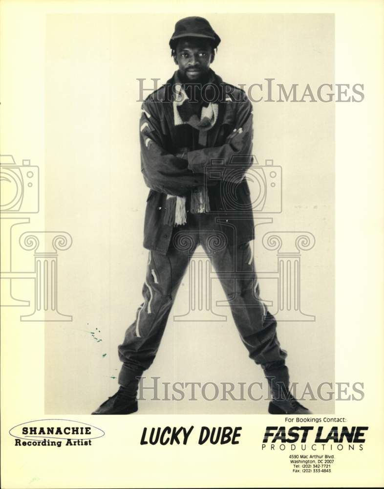 1989 Recording Artist Shanachie, Lucky Dube - Historic Images