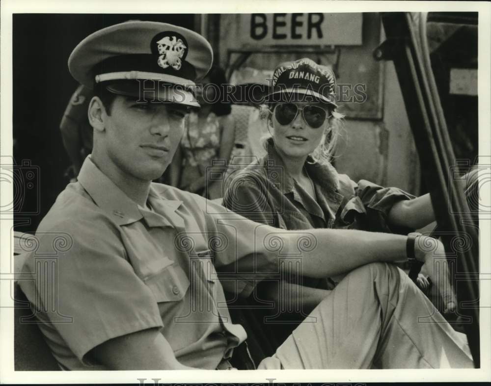 1989 Ken Wahl, Cheryl Ladd on &quot;Purple Hearts&quot; - Historic Images