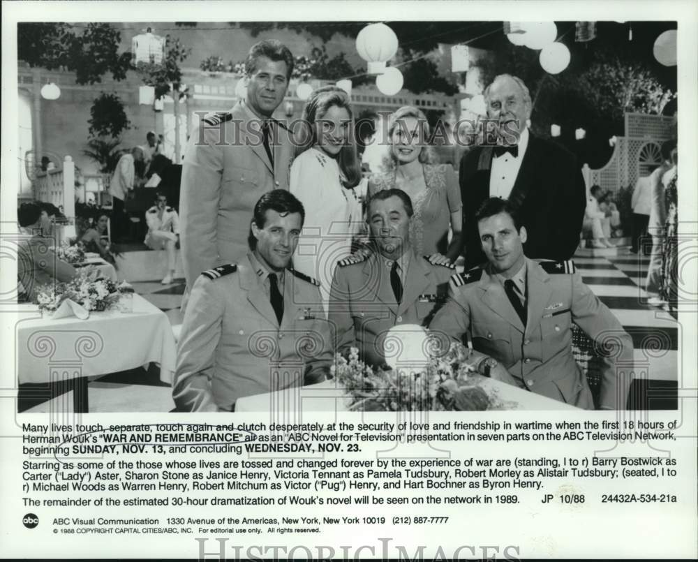 1988 Press Photo Herman Wouk&#39;s &quot;War And Remembrance&quot; Cast Members - nop83786- Historic Images