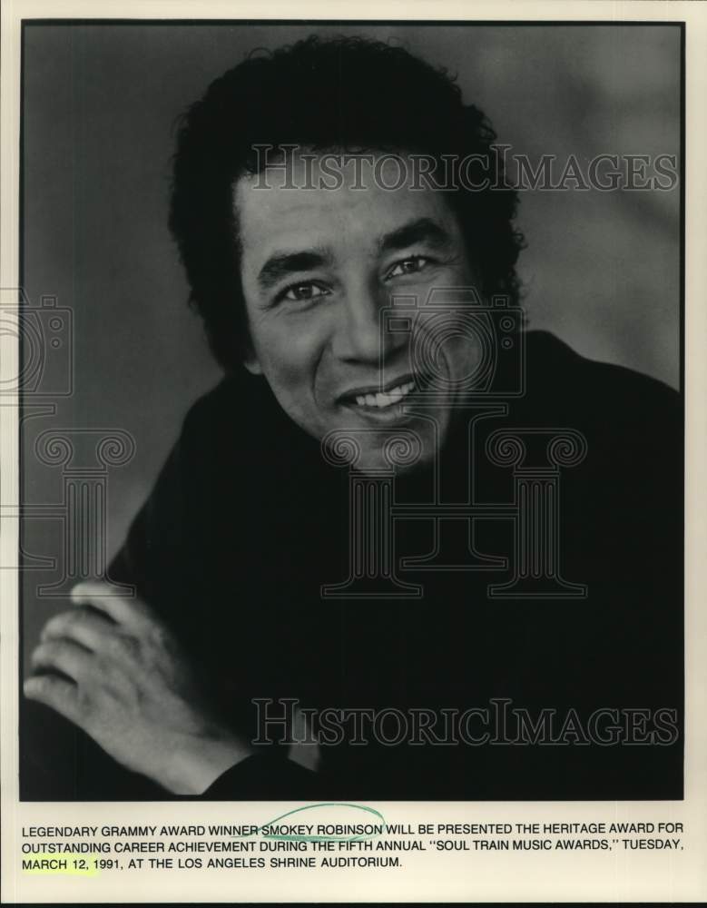 1991 Singer Smokey Robinson - Historic Images