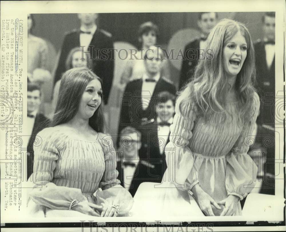 1970 Colette Walsh, Stephanie Lynn Butler at Miss Teenage America - Historic Images