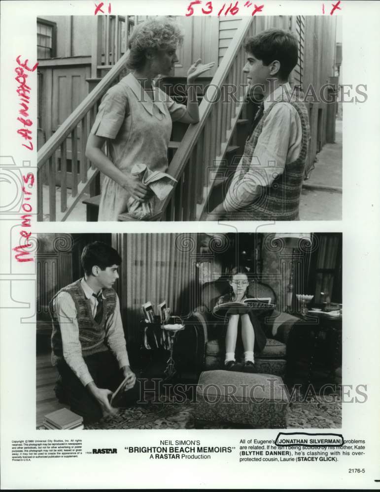 1986 Press Photo &quot;Brighton Beach Memoirs&quot; Movie Scene - nop85859- Historic Images