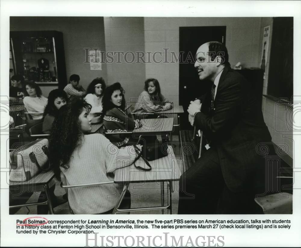 1989 Paul Solman, correspondent for Learning in America - Historic Images