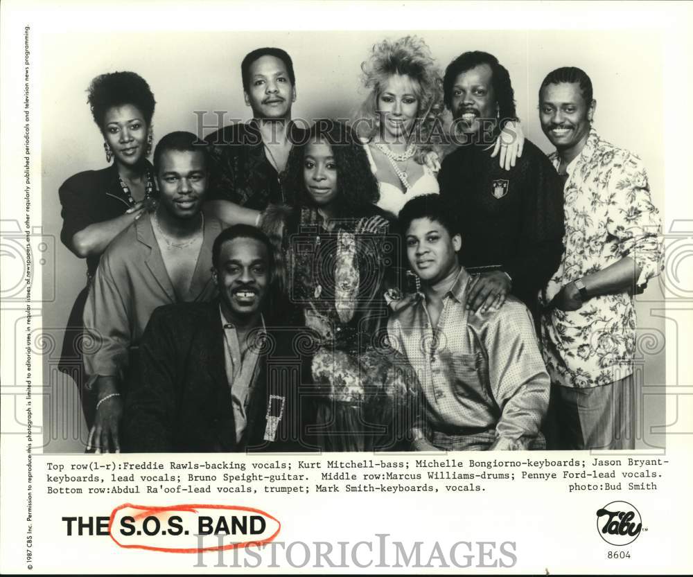 1987 The S.O.S Band, American R&B and electro-funk group - Historic Images