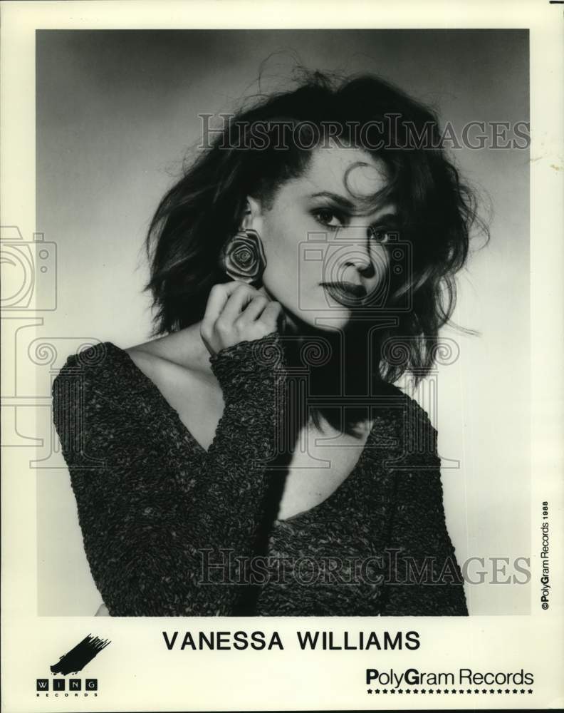 1988 Press Photo Vanessa Williams, American singer and actress - nop88578 - Historic Images