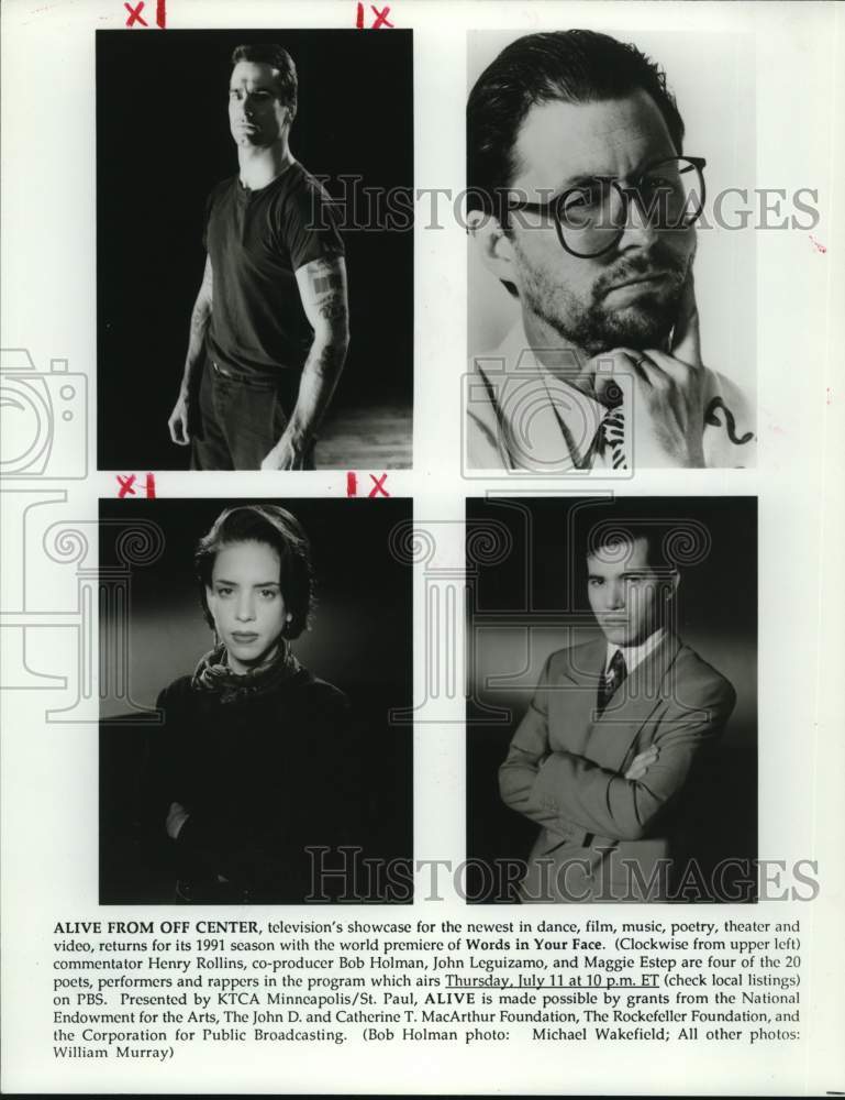 1991 Henry Rollins, TV host &amp; fellow artists featured in TV special - Historic Images