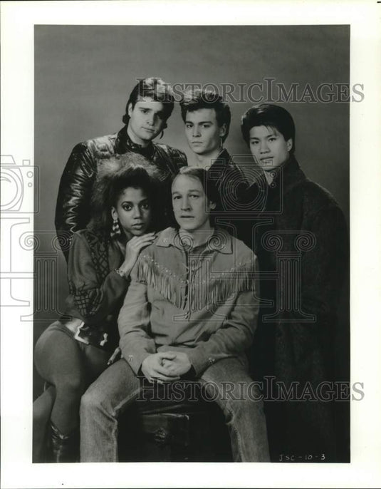 1991 Press Photo "21 Jump Street" cast of actors in the Fox Broadcasting series- Historic Images