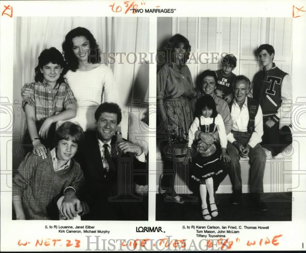 1983 Press Photo The cast of Lorimar's "Two Marriages" - Historic Images