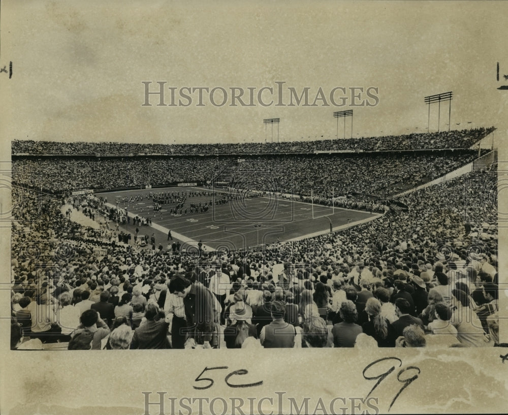 1972 Sugar Bowl -Packed Stadium watches  halftime entertainment. - Historic Images