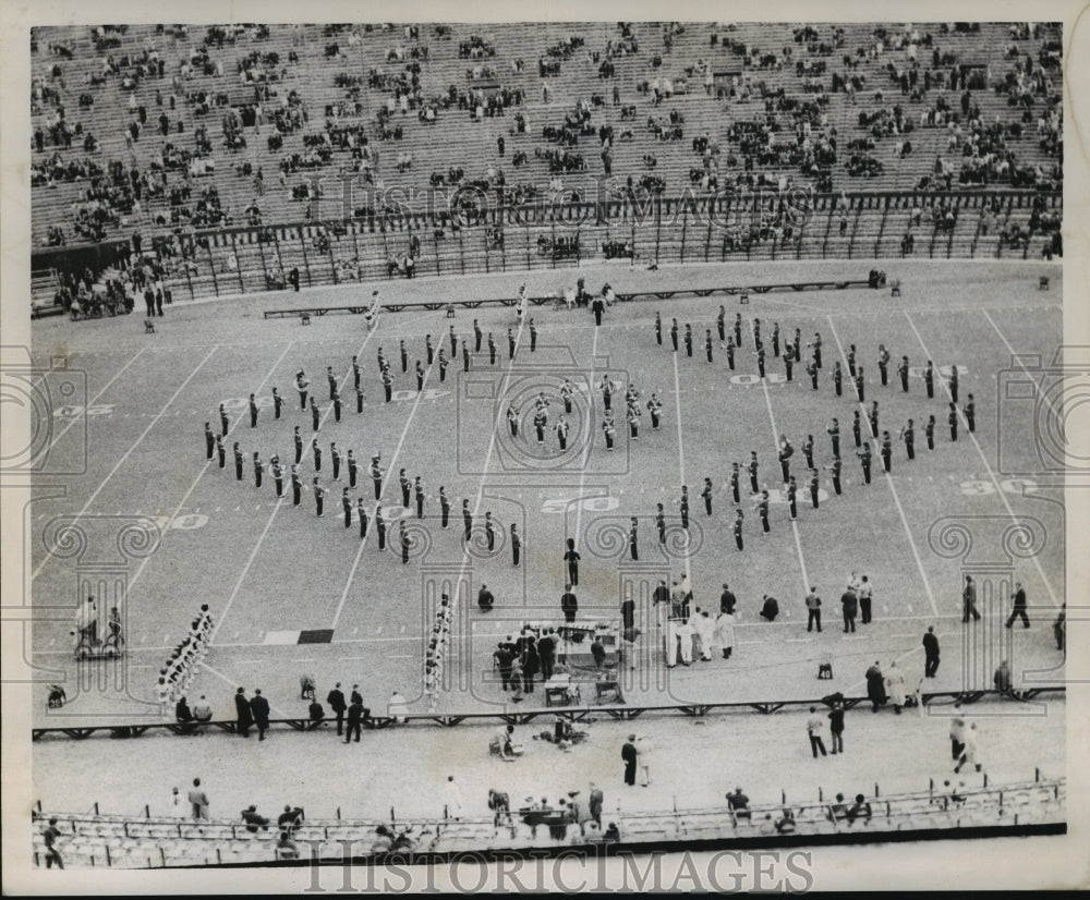 1963 Sugar Bowl- Univ. of Southern Miss Band on field. - Historic Images