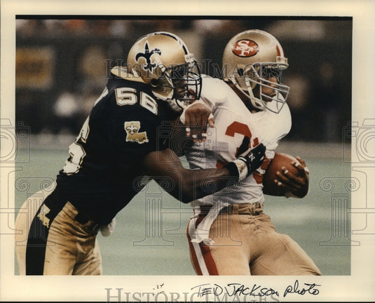 1988 New Orleans Saints - Saints fight for the ball., - Historic Images