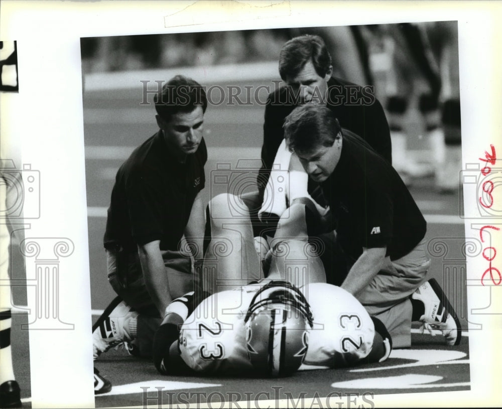 1993 New Orleans Saints- Down on the field. - Historic Images