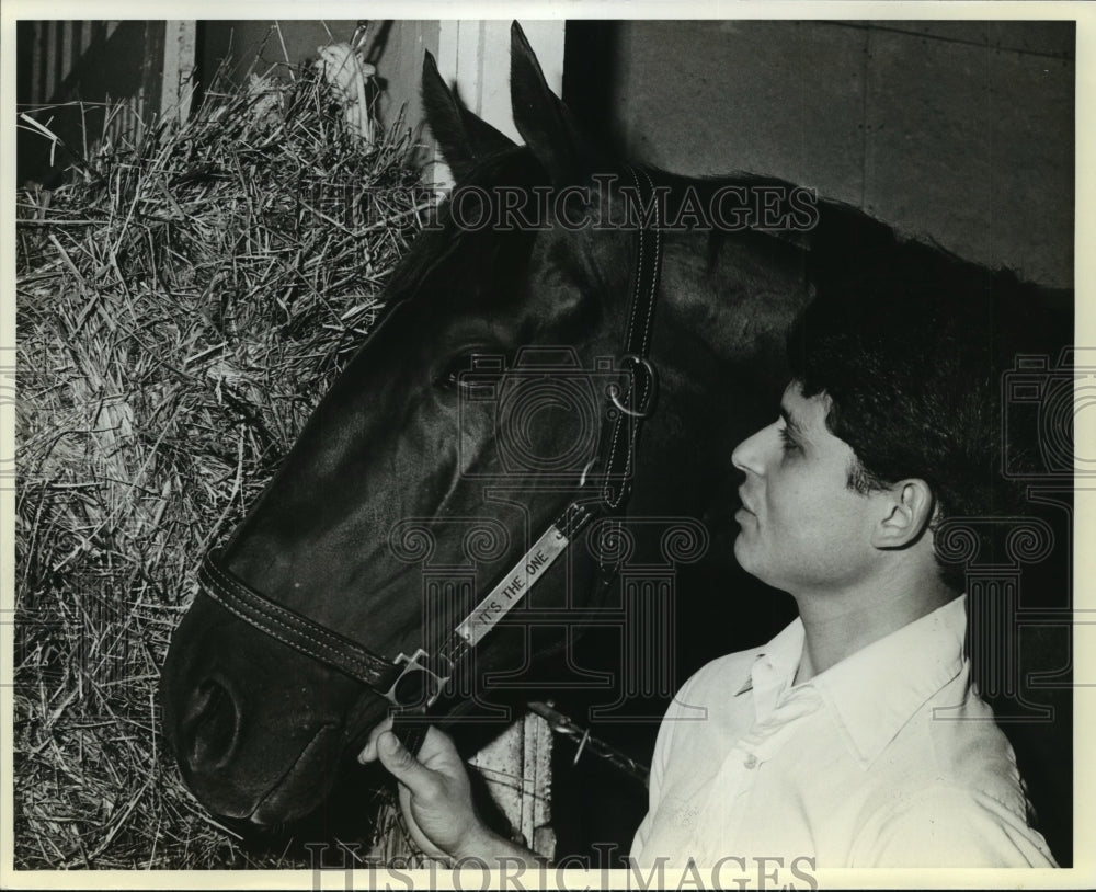 1982 Press Photo Horse Racing- Is the One, with Joe Garcia. - nos00759-Historic Images