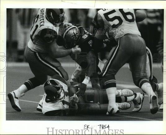 1990 New Orleans Saints- Jim Everett sacked by
