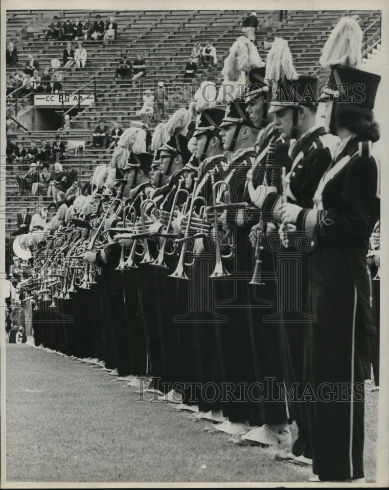 1965 Sugar Bowl Band performs at halftime. - Historic Images