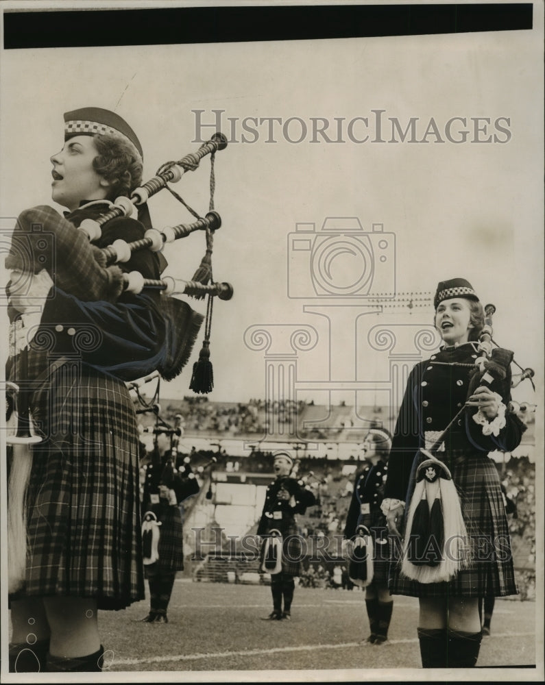 1963 Sugar Bowl - Band of Bagpipe Players at Halftime - Historic Images