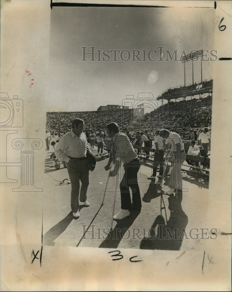1972 New Orleans Saints- Three of Saints injured interior linemen. - Historic Images