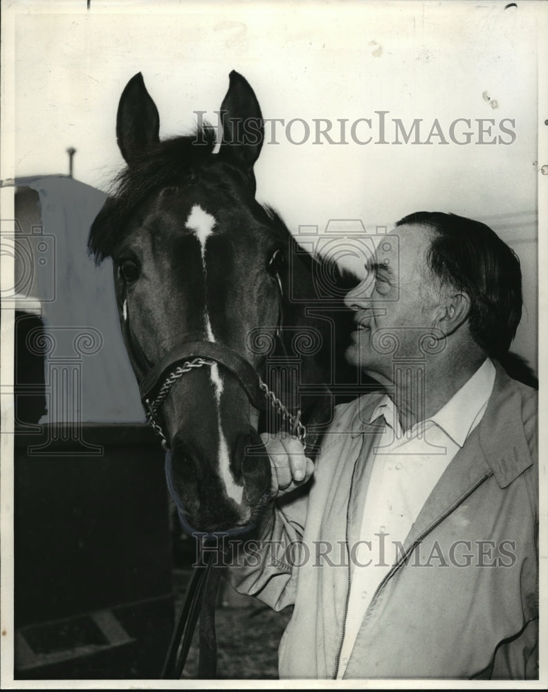 1970 Horse Racing- Elva&#39;s King with Trainer Homer Pardue. - Historic Images