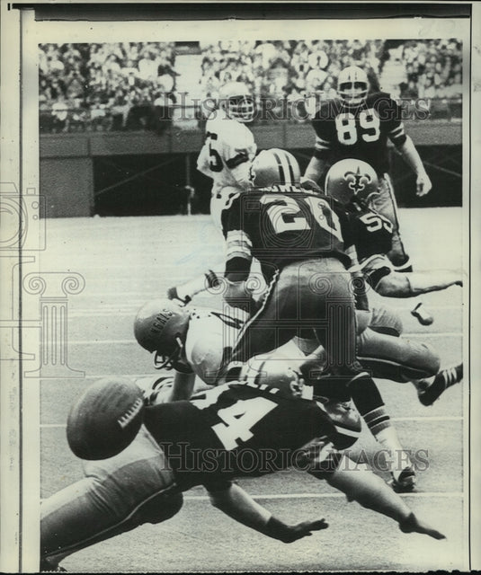 1970 New Orleans Saints- The Saints fumble. - Historic Images