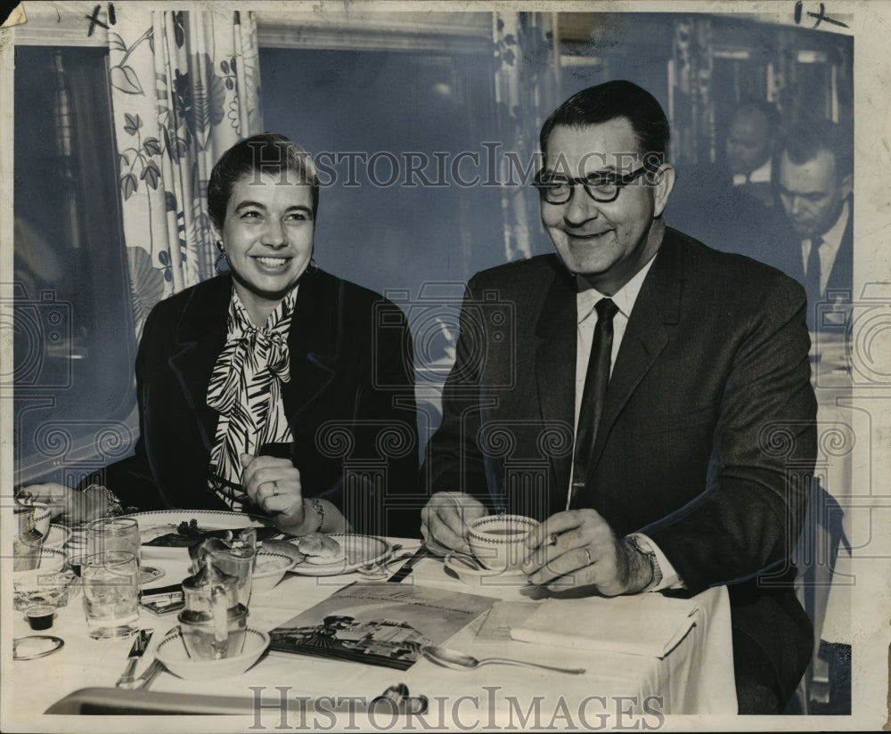 1963 Sugar Bowl- Breakfast in New Orleans following journey. - Historic Images