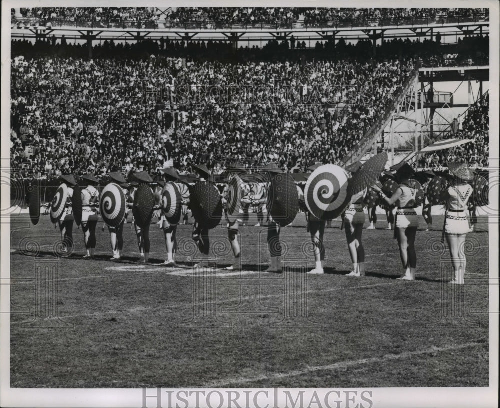 1964 Sugar Bowl - Halftime Show of Girls with Umbrellas - Historic Images