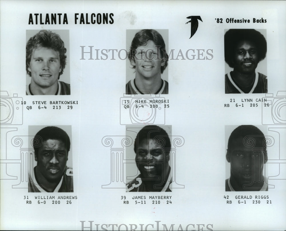 1982 Press Photo Atlanta Falcons - Steve Bartkowski, Other Players - nos01640- Historic Images