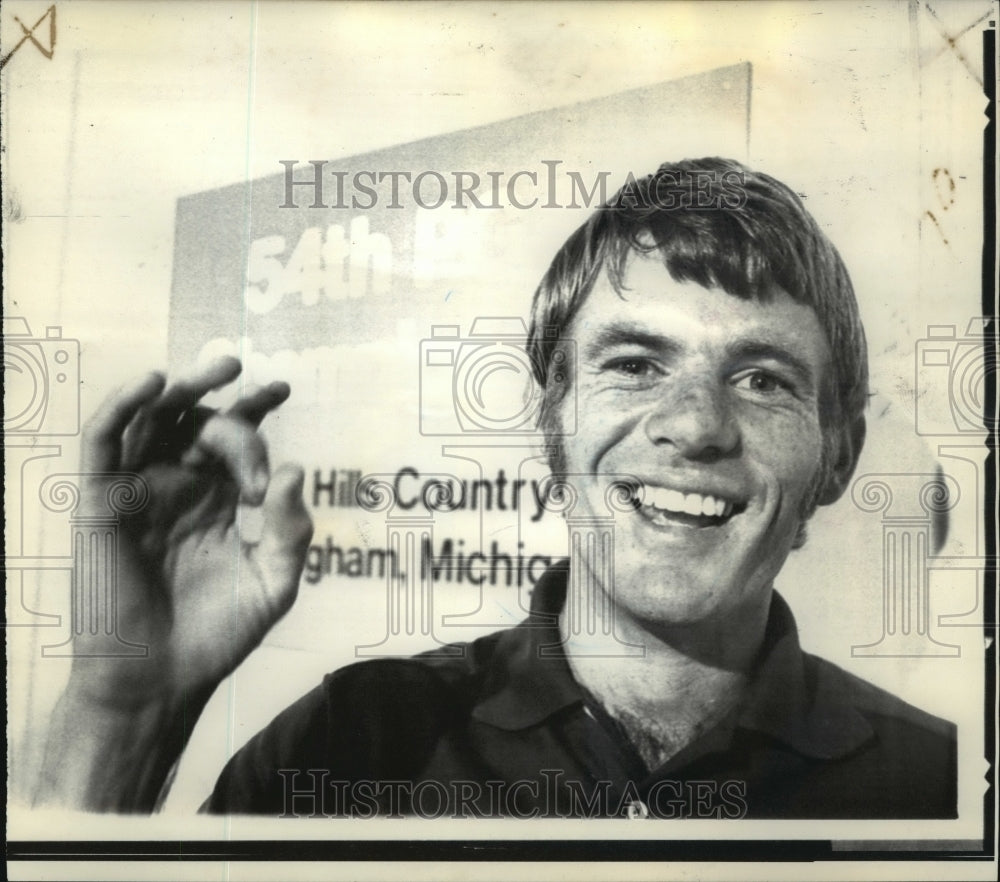 1972 Press Photo Golfer Bud Allin at PGA Championship Tournament in Birmingham- Historic Images