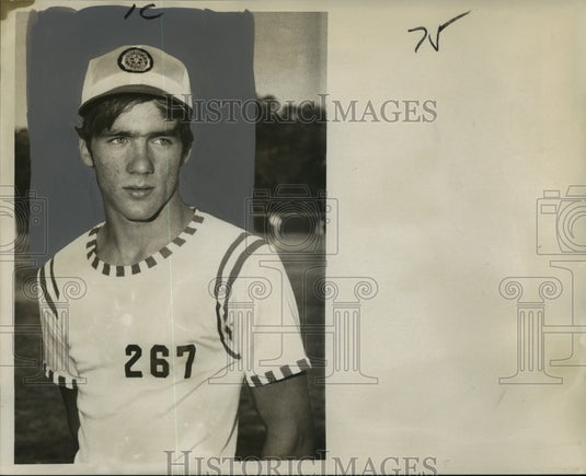 1971 Press Photo Baseball - Harold Adams, Pitcher & Catcher at Jefferson Post- Historic Images