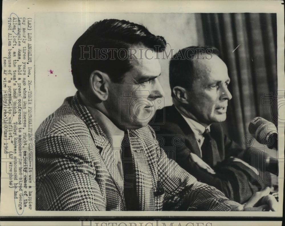 1968 Los Angeles Rams Owner and Coach - Historic Images