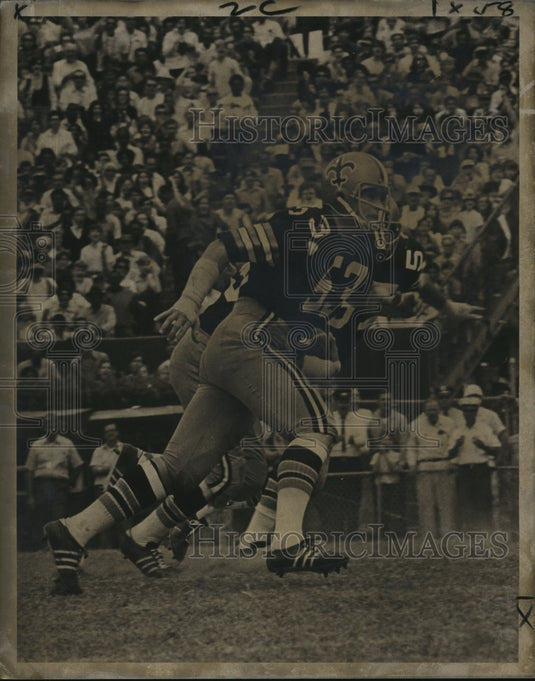 1970 Press Photo Football Player Dick Absher of the New Orleans Saints - Historic Images