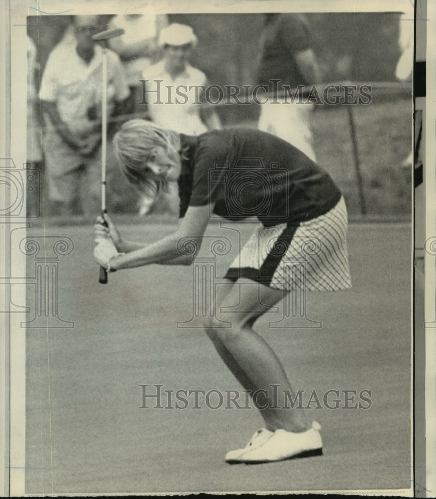 1974 Press Photo Golf - Kathy Ahern during Women&#39;s Open at the La Grange Country- Historic Images