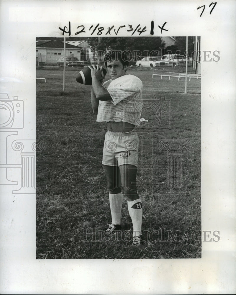 1978 Press Photo Brother Martin Football Player Buddy Abraham - nos02311- Historic Images