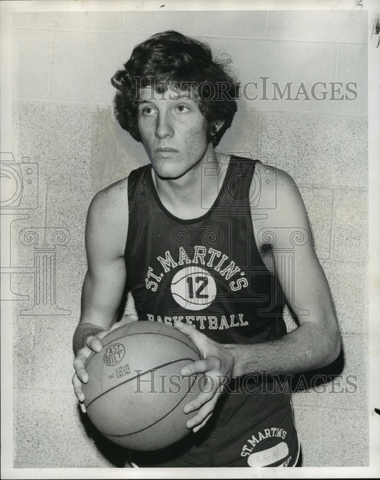 1974 Press Photo Charles, St. Martin's College Basketball Player - nos02390- Historic Images