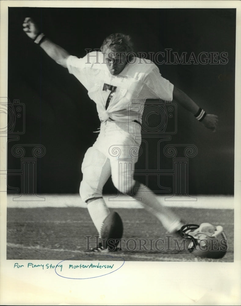 1986 Press Photo Morten Anderson, Football Player - nos02466- Historic Images