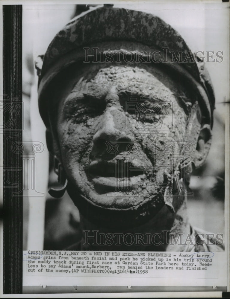 1958 Jockey Larry Adams at Garden State Park Race-Historic Images