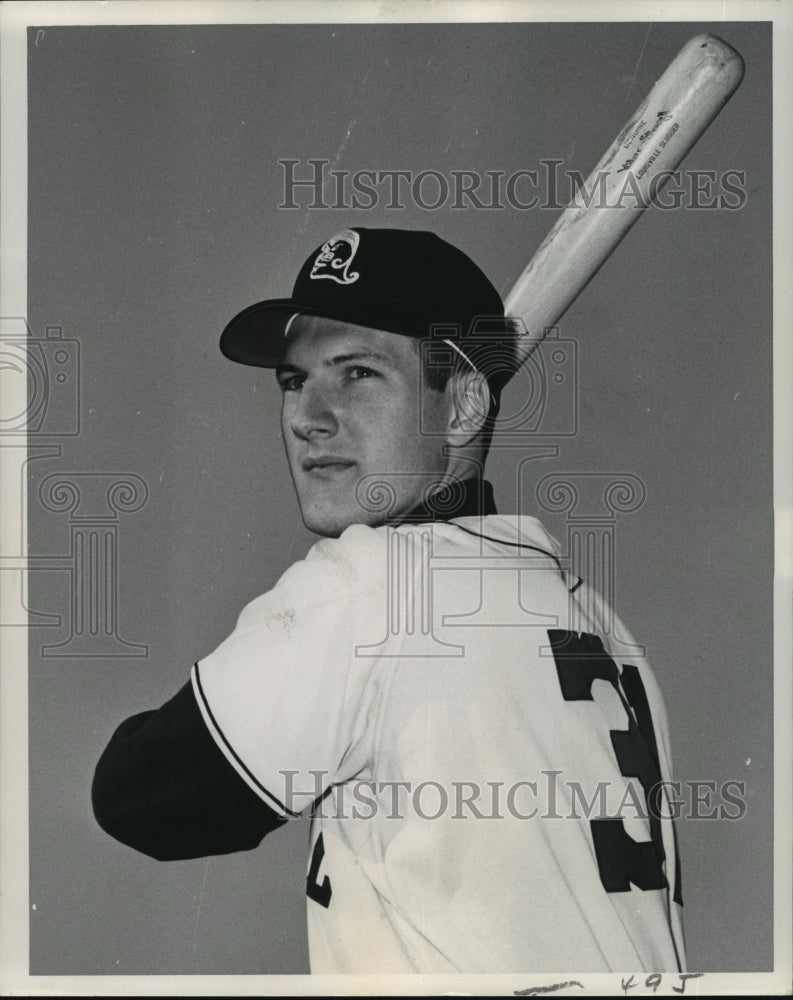 1968 Press Photo Johnny Arthurs, Tulane University Baseball First Base Player - Historic Images