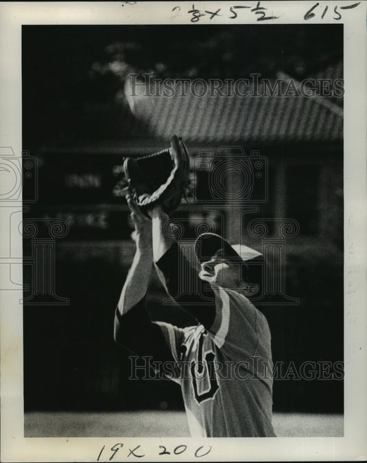 1977 Press Photo Billy Babin, Tulane University Baseball Player - nos02739- Historic Images
