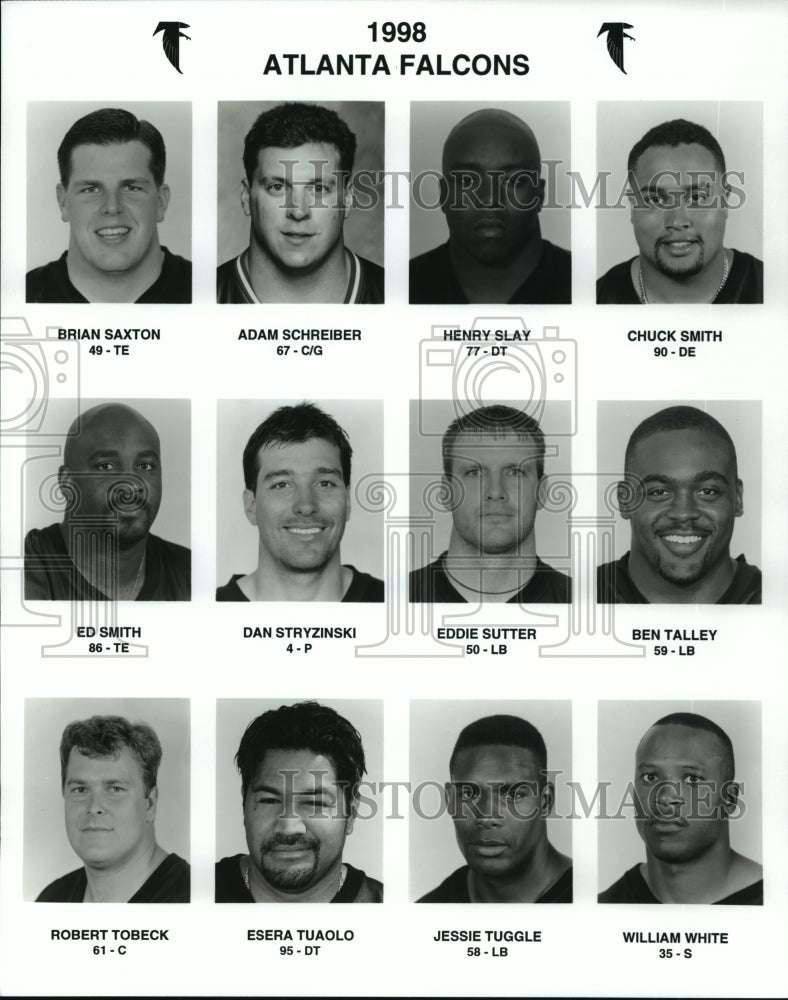 1998 Atlanta Falcons Football Team Member Line Up - Historic Images