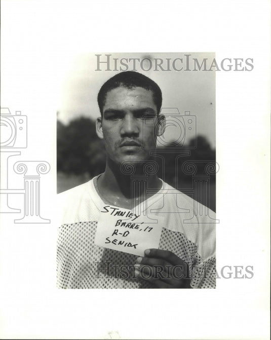 1988 Press Photo St. Augustine High School Football Player Stanley Barre - Historic Images