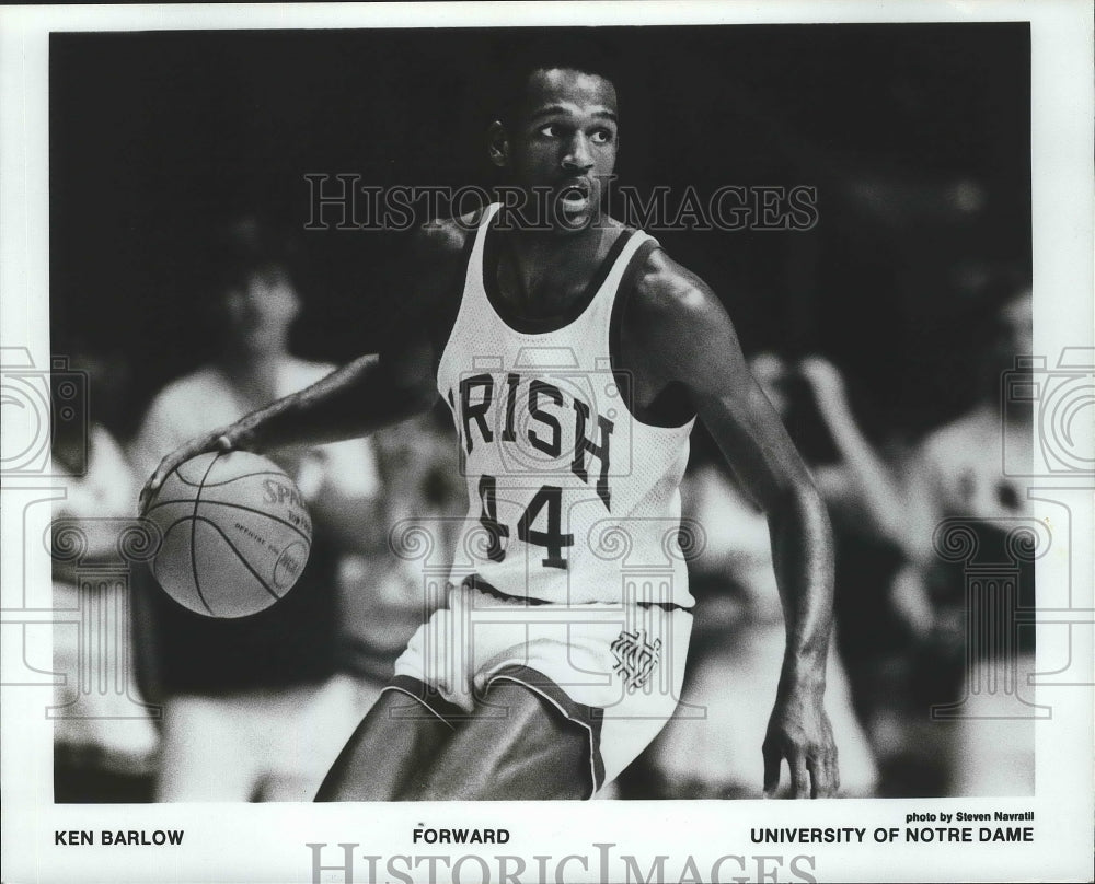 Press Photo Ken Barlow, University of Notre Dame Basketball Player - nos03766 - Historic Images