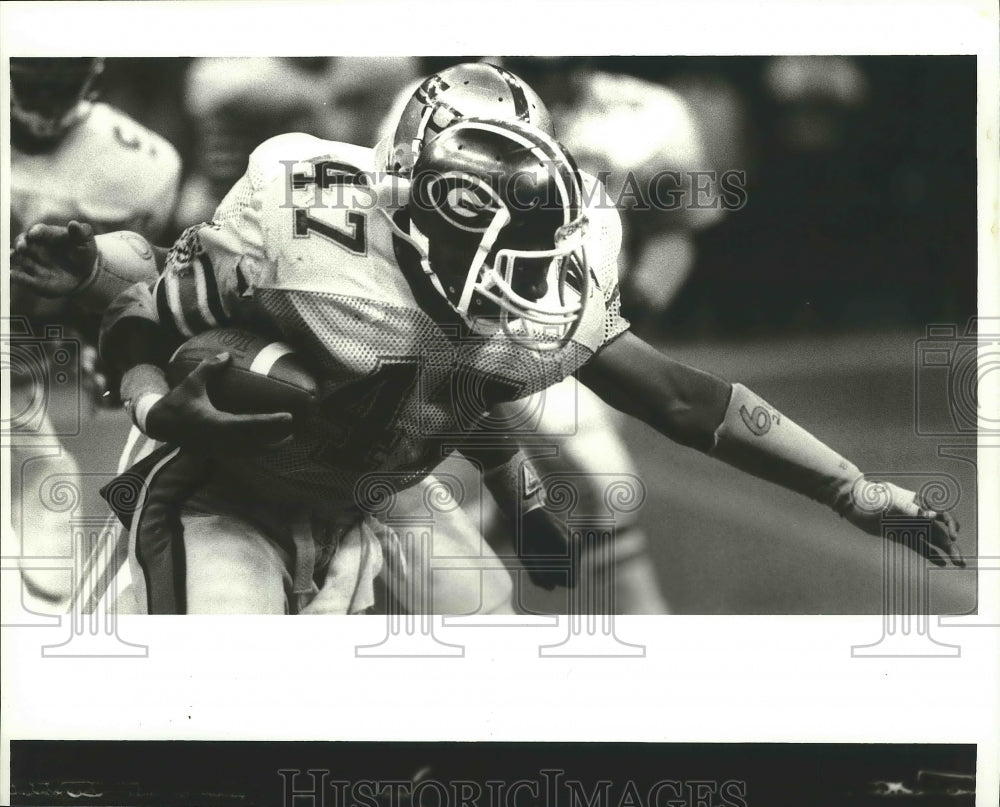 Press Photo Football Action with Grambling State &amp; Southern University - Historic Images