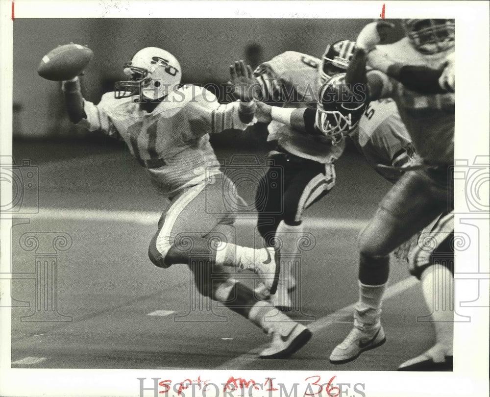 1985 Press Photo Bayou Classic- Southern Alij Tapp &amp; Grambling&#39;s Fred Collins Jr- Historic Images