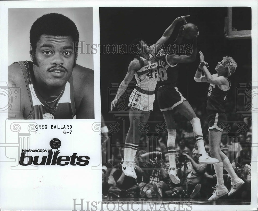 1979 Press Photo Greg Ballard, Washington Bullets Basketball Player at Game - Historic Images