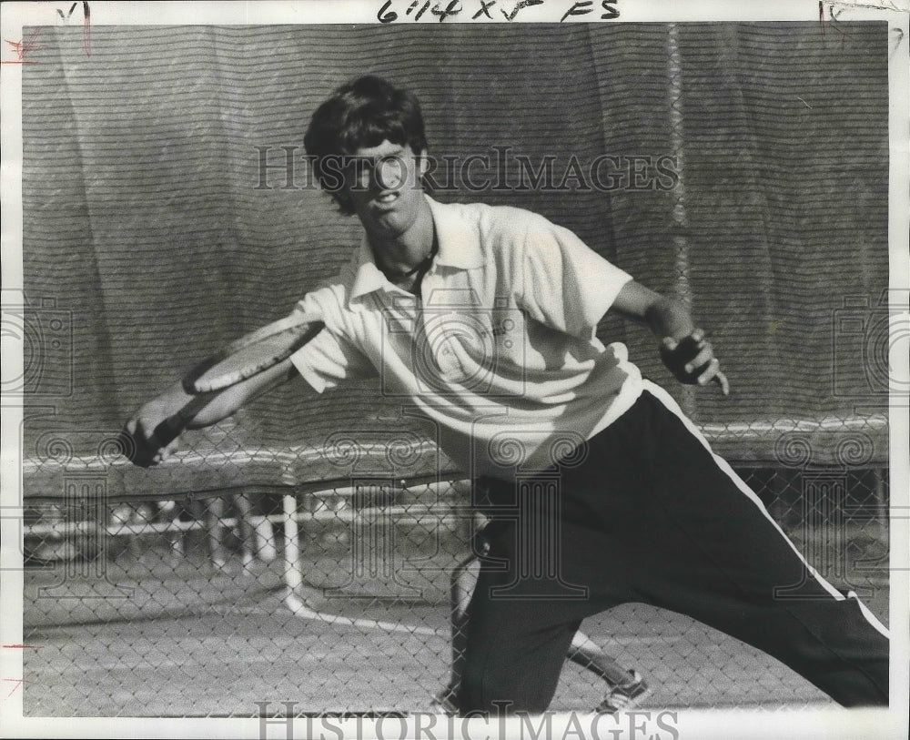 1976 Press Photo Ron Baumgardner, Tennis Player at Sugar Bowl Championships - Historic Images