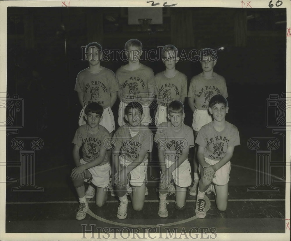 1966 Press Photo Sam Barth Pistons Iddy-Biddy Basketball Championship Team - Historic Images