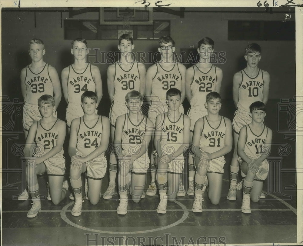 1967 Press Photo Sam Barthe School Basketball Team - nos04111- Historic Images