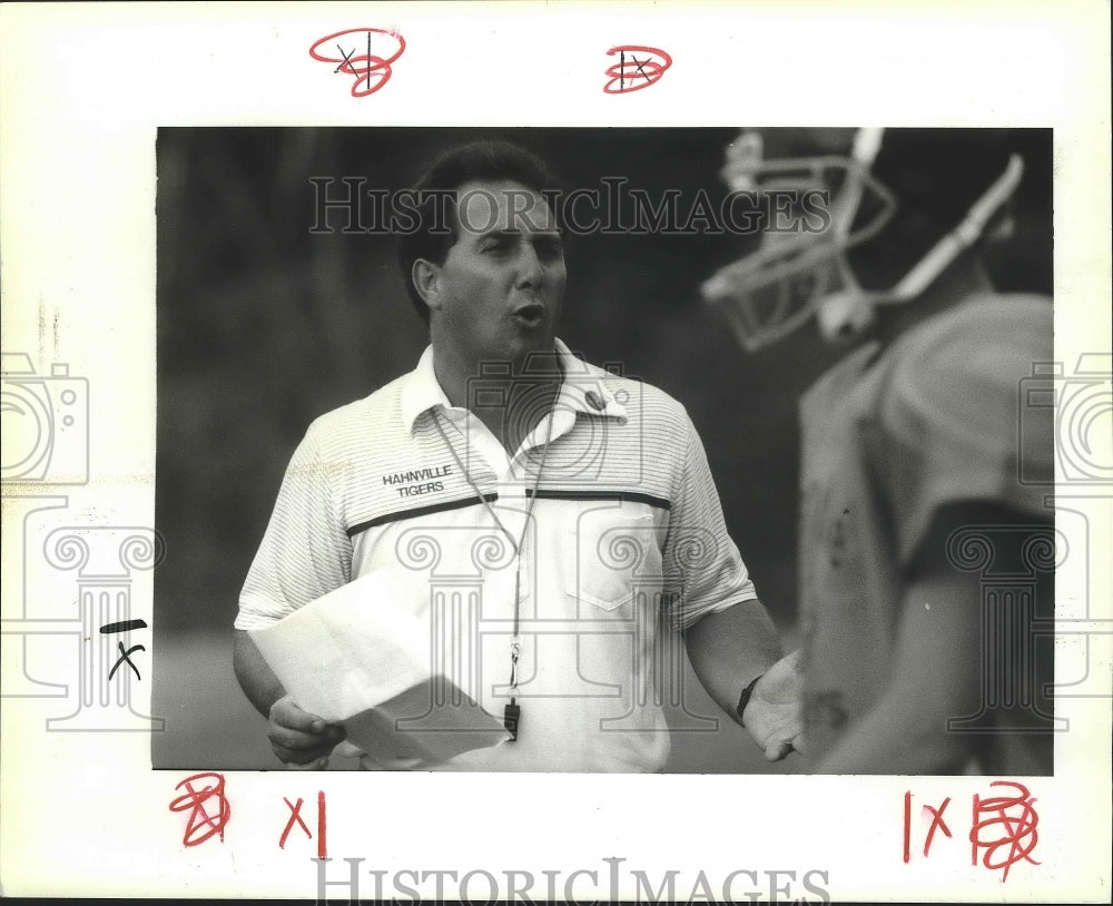 1992 Hahnville Tigers Coach Darren Barbier During Practice - Historic Images