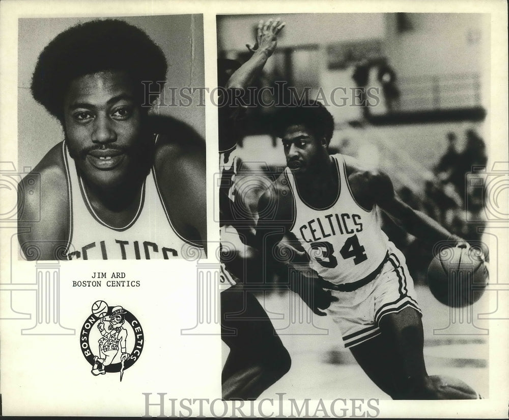 1975 Press Photo Jim Ard, Boston Celtics Basketball Player at Game - nos04179- Historic Images