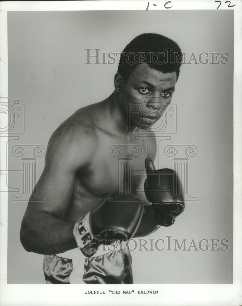 1972 Press Photo Boxing Johnnie The Mad Baldwin - nos04488 - Historic Images